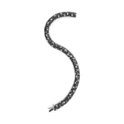 Bids.com 18K White Gold 20.0 Cttw Black and White Pave Set Diamond Eternity Snake Skin Style Tennis Bracelet (Black and G-H Color, SI1-SI2 Clarity) - Size 7" Bracelets