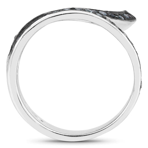Bids.com 0.46 Carat Genuine Blue Diamond .925 Sterling Silver Ring Rings