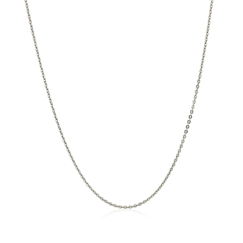Bids.com Sterling Silver Rhodium Plated Cable Chain 0.6mm Necklaces