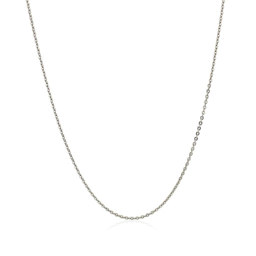 Bids.com Sterling Silver Rhodium Plated Cable Chain 0.6mm Necklaces