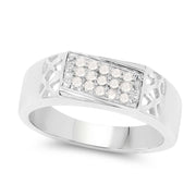 Bids.com 0.23 Carat Genuine White Diamond .925 Sterling Silver Ring Rings