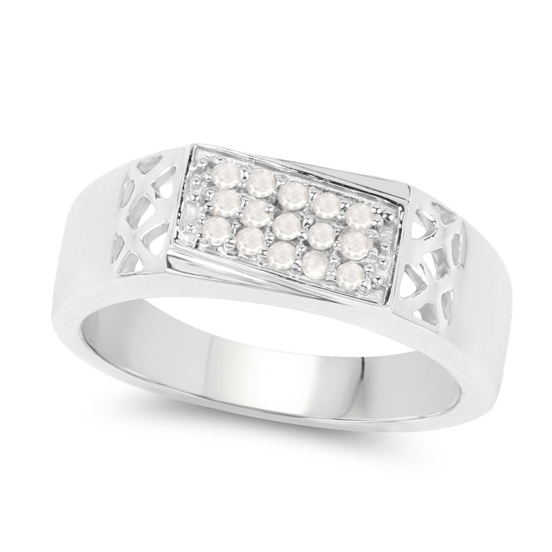 Bids.com 0.23 Carat Genuine White Diamond .925 Sterling Silver Ring Rings