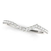 Bids.com 14k White Gold Modern Curved Diamond Wedding Band (1/6 cttw) Rings