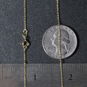 Bids.com 14k Yellow Gold Diamond Cut Cable Link Chain 1.1mm Necklaces