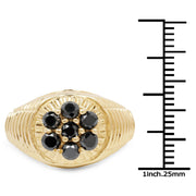 Bids.com 0.91 Carat Genuine Black Diamond .925 Sterling Silver Ring Rings