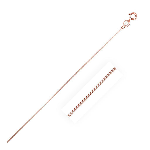 Bids.com 14k Rose Gold Classic Box Chain 0.6mm Necklaces