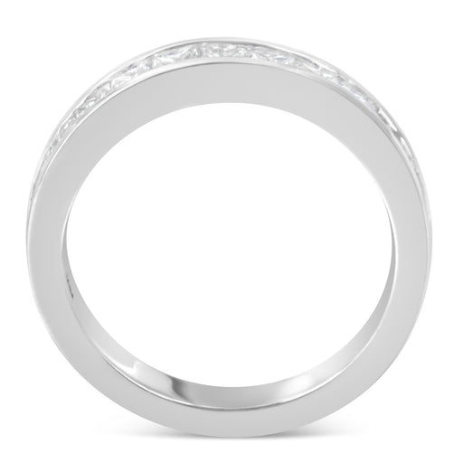 Bids.com Women's 18K White Gold Princess Cut Diamond Band Ring (1 Cttw, G-H Color, SI1-SI2 Clarity) - Size 6 Rings