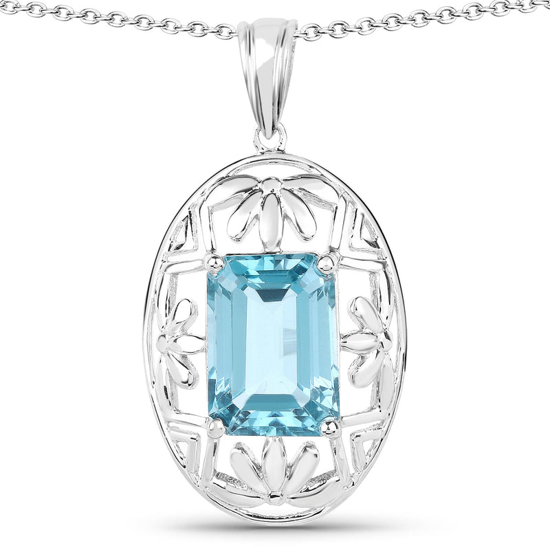 Bids.com 9.60 Carat Genuine Green Topaz .925 Sterling Silver Pendant Pendants