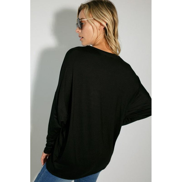 Plus Sequence Pocket Dolman Sl Top