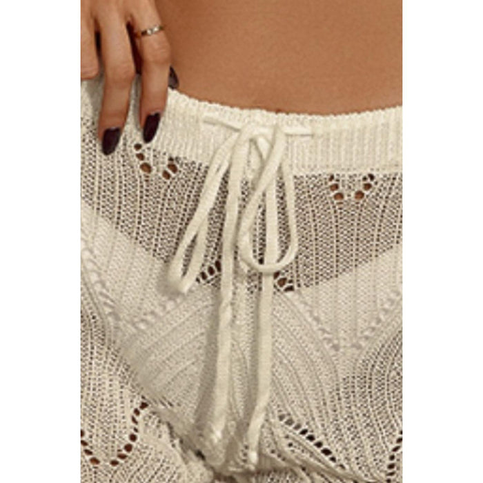 Drawstring Cutout Swim Shorts