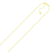Bids.com 14k Yellow Gold Adjustable Cable Chain 0.9mm Necklaces