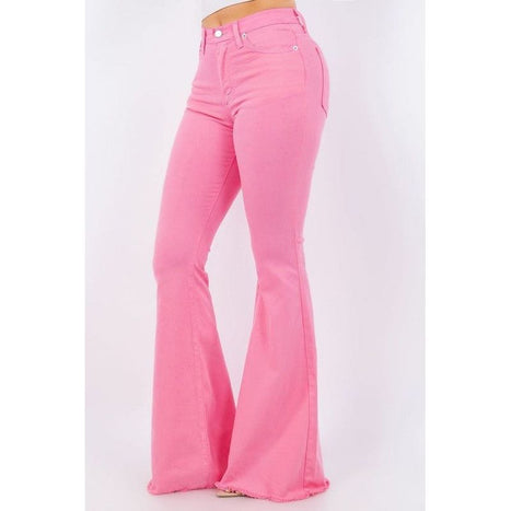 Bell Bottom Jean in Pink Inseam 32