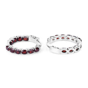 Bids.com 4.00 Carat Genuine Garnet .925 Sterling Silver Earrings Earrings