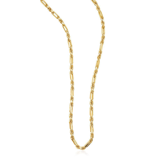 Bids.com 14k Yellow Gold Figaro Chain Necklace Necklaces White Smoke 22 / Yellow Gold,24 / Yellow Gold,26 / Yellow Gold