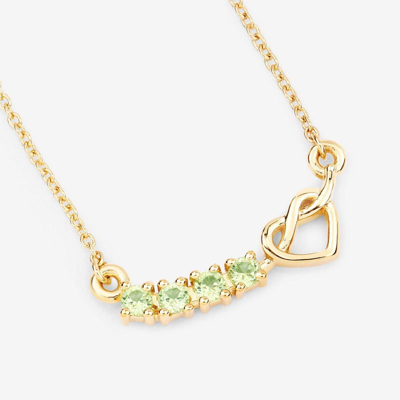 Bids.com 0.28 Carat Genuine Peridot .925 Sterling Silver Necklace Necklaces