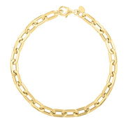 Bids.com 14k Yellow Gold Oval Domed Paperclip Chain Bracelet (5.30 mm) Bracelets