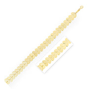Bids.com 14k Yellow Gold Polished Heart Link Chain Bracelet Bracelets