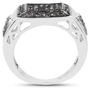 Bids.com 0.52 Carat Genuine Champagne Diamond .925 Sterling Silver Ring Rings