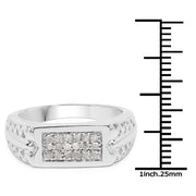 Bids.com 0.27 Carat Genuine White Diamond .925 Sterling Silver Ring Rings