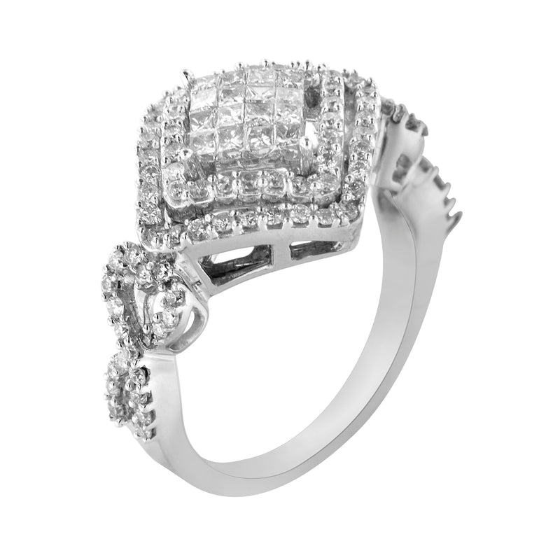 Bids.com 14KT White Gold Diamond Composite Ring (1 cttw, H-I Color, I1-I2 Clarity) Rings