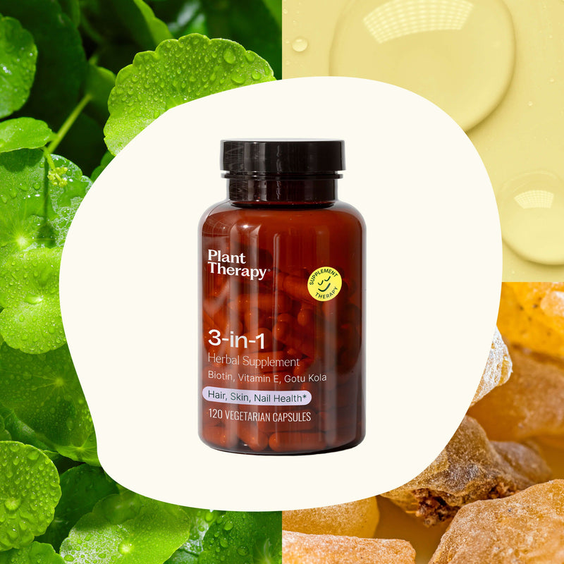 Plant Therapy 3-in-1 Hair, Skin & Nails Herbal Supplement - 120 Capsules Supplement