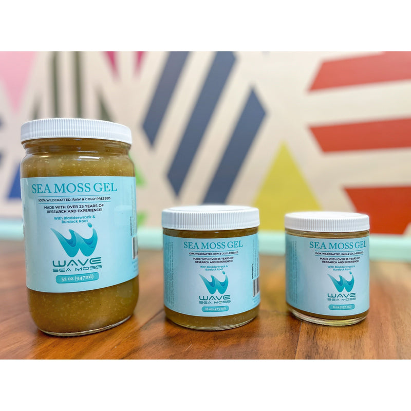 Ocean's Garden Gel WAVE Premium Sea Moss with Bladderwrack & Burdock Root (Half Case) Organic Health