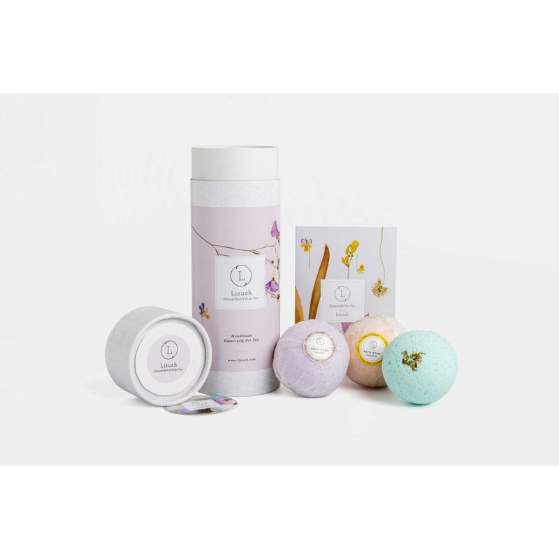 Lizush Bath Bombs, Spa Gift Set, Unique gift for Her, Gift for Mother, Care Package, Shower Bombs in a Tube, Relaxation Gift, BFF.. BATH BOMBS