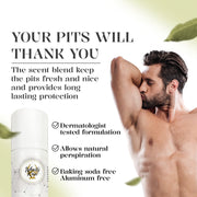 WhollyKaw Green Tea Deodorant - Dermatologist Tested Men