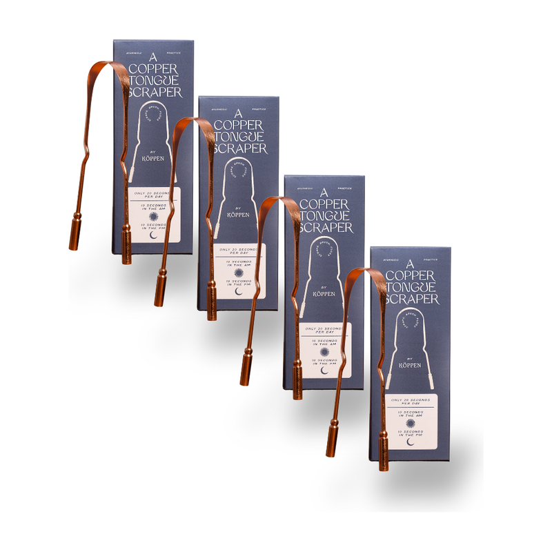 KÖPPEN Pure Copper Tongue Scraper | Fresh Breath & Enhanced Taste Oral Care