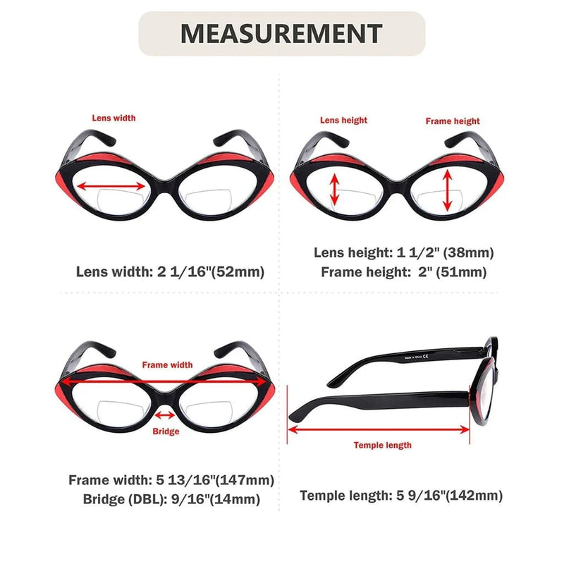 eyekeeper.com 4 Pack Artistic Bifocal Reading Glasses Oval Design Readers BR2128 Eyeglasses