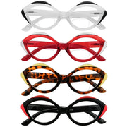 eyekeeper.com 4 Pack Artistic Bifocal Reading Glasses Oval Design Readers BR2128 Eyeglasses