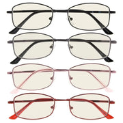 eyekeeper.com 4 Pack Bendable Blue Light Filter Reading Glasses UVR1712 Eyeglasses