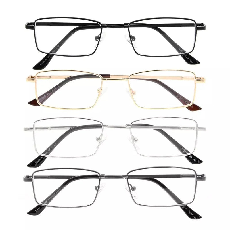 eyekeeper.com 4 Pack Bendable Memory Metal Bridge Reading Glasses R1709 Eyeglasses