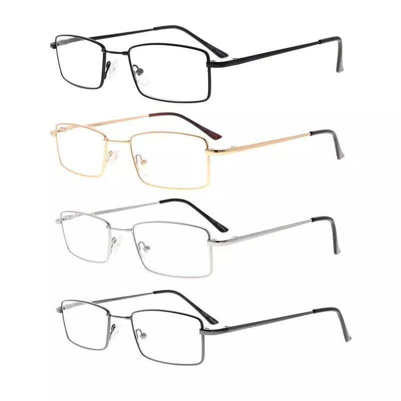 eyekeeper.com 4 Pack Bendable Memory Metal Bridge Reading Glasses R1709 Eyeglasses