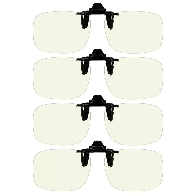 eyekeeper.com 4 Pack Blue Light Blocking Flip up Clip on JQ3 (60X43MM) Eyeglasses