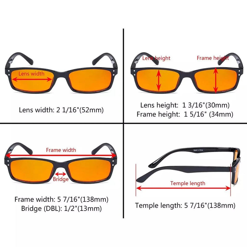 eyekeeper.com 4 Pack Blue Light Blocking Reading Glasses DS103 Eyeglasses