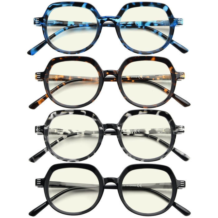 Eyekeeper  - 4 Pack Blue Light Filter Reading Glasses UV2016