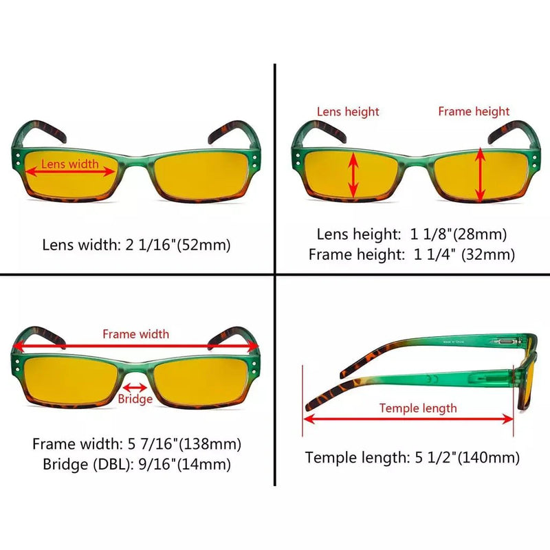 eyekeeper.com 4 Pack Blue Light Blocking Reading Glasses HP012D Eyeglasses