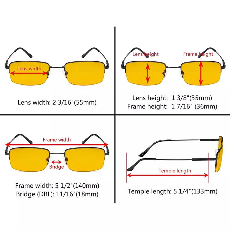 eyekeeper.com 4 Pack Blue Light Blocking Reading Glasses HPCG1702 Eyeglasses