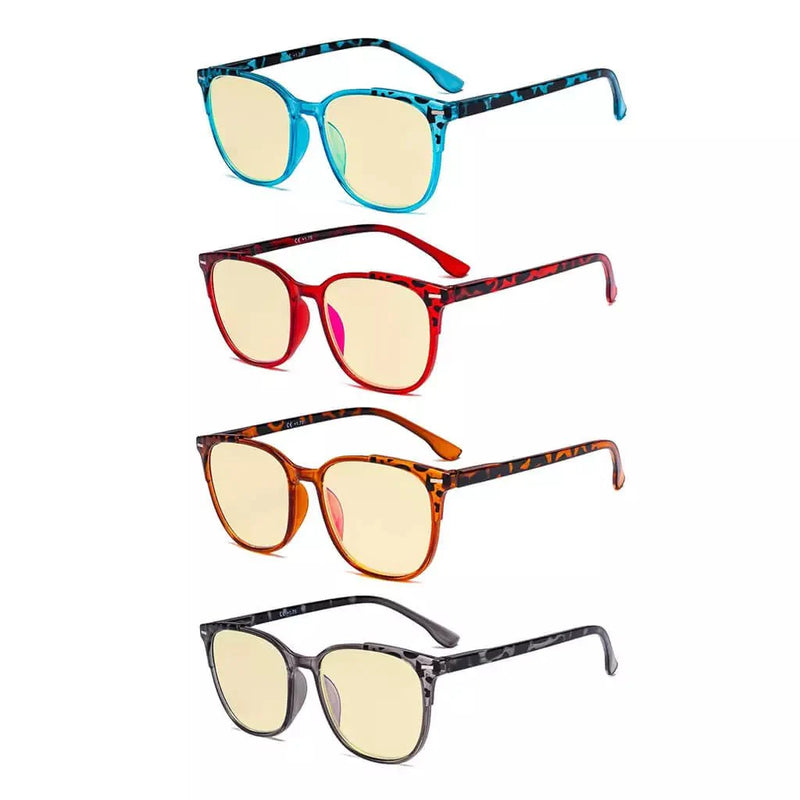 eyekeeper.com 4 Pack Blue Light Filter Browline Glass Hipster Style TM9001D Eyeglasses