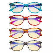 eyekeeper.com 4 Pack Blue Light Filter Browline Glass Hipster Style TM9001D Eyeglasses