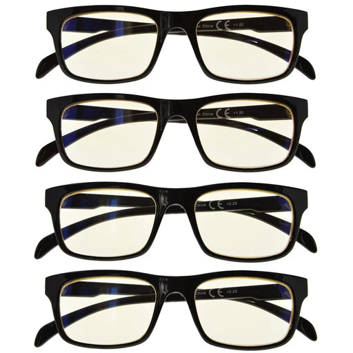 eyekeeper.com 4 Pack Blue Light Filter Reading Glasses CG047 Eyeglasses