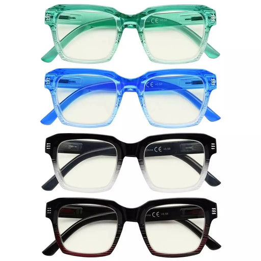 eyekeeper.com 4 Pack Blue Light Filter Reading Glasses UVR2024 Eyeglasses