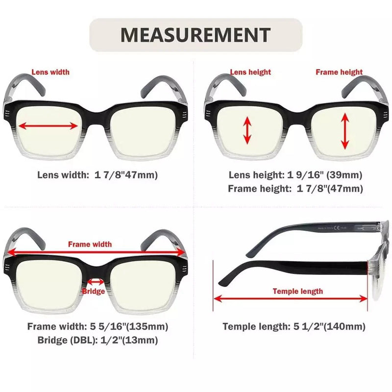 eyekeeper.com 4 Pack Blue Light Filter Reading Glasses UVR2024 Eyeglasses