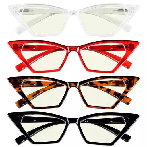 eyekeeper.com 4 Pack Blue Light Glasses Cat-eye Reading Glasses UVR2131 Eyeglasses