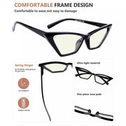 eyekeeper.com 4 Pack Blue Light Glasses Cat-eye Reading Glasses UVR2131 Eyeglasses