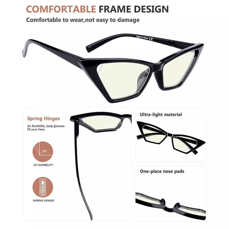 eyekeeper.com 4 Pack Blue Light Glasses Cat-eye Reading Glasses UVR2131 Eyeglasses