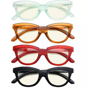 eyekeeper.com 4 Pack Blue Light Reading Glasses Cat-eye Style UV2102 Eyeglasses