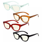eyekeeper.com 4 Pack Blue Light Reading Glasses Cat-eye Style UV2102 Eyeglasses