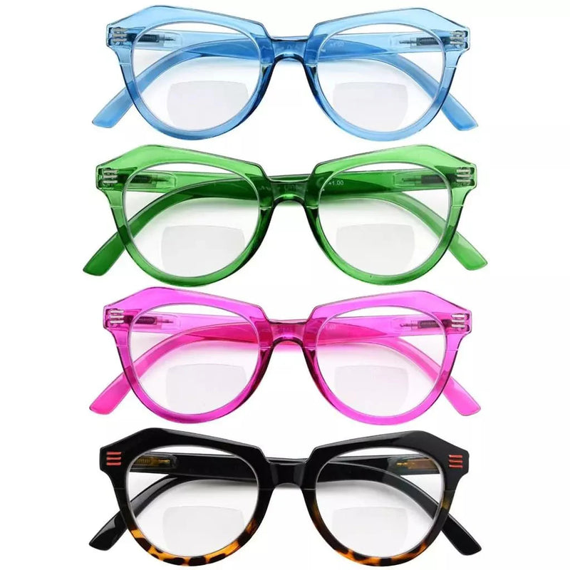 eyekeeper.com 4 Pack Cat-eye Bifocal Reading Glasses Distinctive Readers BR2110 Eyeglasses